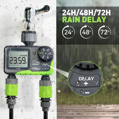 Таймер с LCD Дисплей и Функция Rain Delay – Спестете Вода и Време