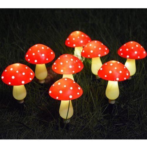 Комплект 8 бр. Соларни LED Гъбки