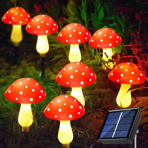 Комплект 8 бр. Соларни LED Гъбки