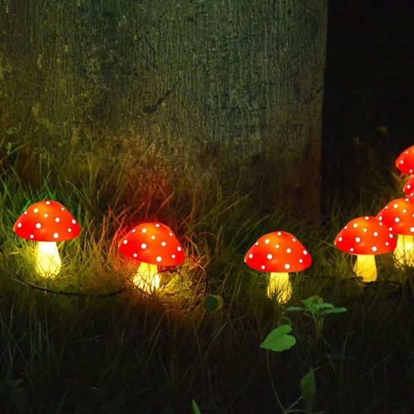 Комплект 8 бр. Соларни LED Гъбки