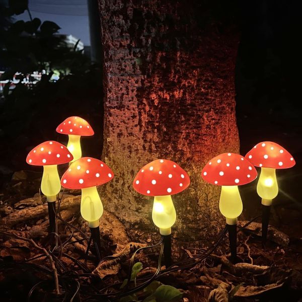 Комплект 8 бр. Соларни LED Гъбки