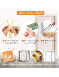 Надеждна Изолация 10 м – D-Образен Лепящ Профил за Външни/Вътрешни Вра 2