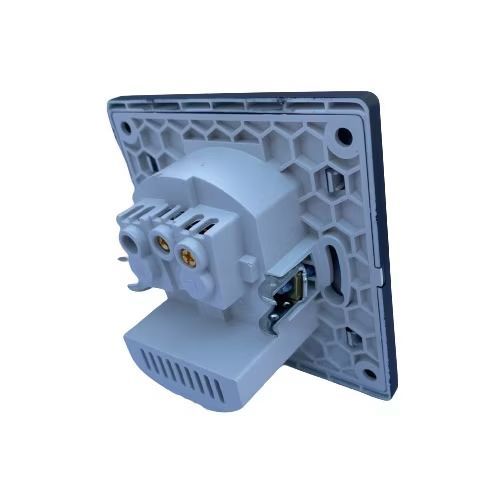 Електрически Контакт с USB Зарядно  Черен Мат, Пластмасов Корпус