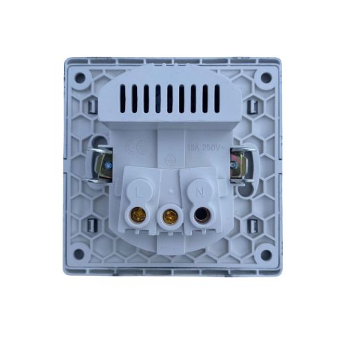 Електрически Контакт с USB Зарядно  Черен Мат, Пластмасов Корпус