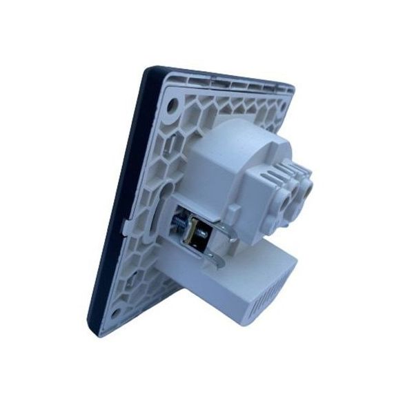 Електрически Контакт с USB Зарядно  Черен Мат, Пластмасов Корпус
