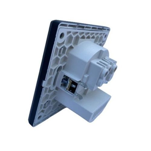 Електрически Контакт с USB Зарядно  Черен Мат, Пластмасов Корпус