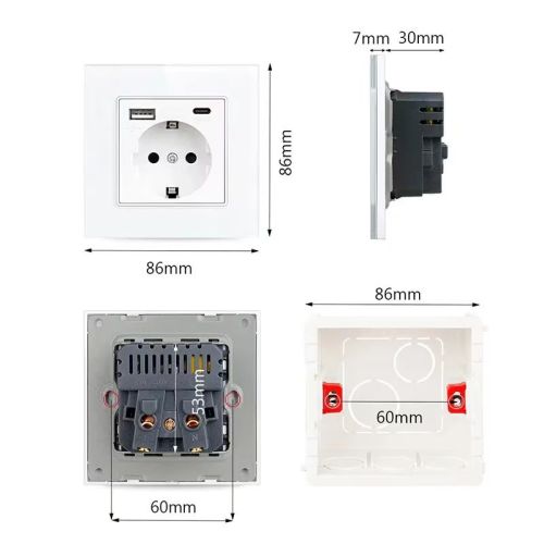 Контакт за Телефон с 2 USB Изхода