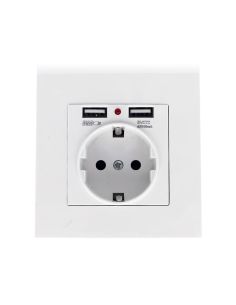 Електрически Контакт с Две USB Гнезда 2