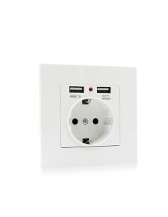 Електрически Контакт с Две USB Гнезда