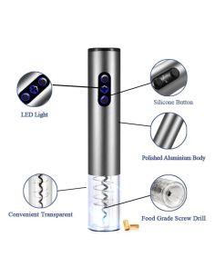 Тирбушон за Вино с USB  Най-добрият Презареждащ се Комплект за Отваряне
