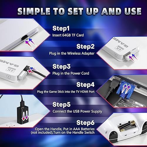 Мини Ретро Конзола  4K HDMI, 2 Безжични Джойстика, 23 Класически Емулатора