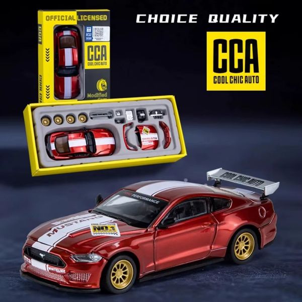 Червена Количка Ford Mustang GT 1:24  Високо Детайлен Метален Макет