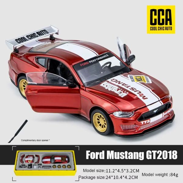 Червена Количка Ford Mustang GT 1:24  Високо Детайлен Метален Макет