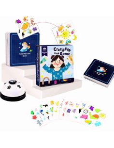 Семейна Игра с Бърза Реакция и Звънец Crazy Flip Card Game