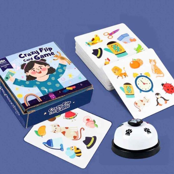 Семейна Игра с Бърза Реакция и Звънец Crazy Flip Card Game