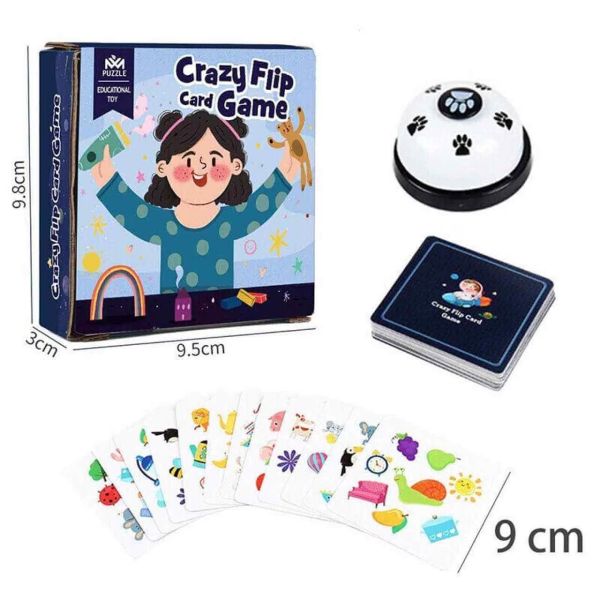 Семейна Игра с Бърза Реакция и Звънец Crazy Flip Card Game