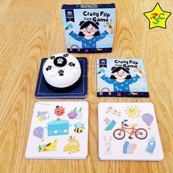 Семейна Игра с Бърза Реакция и Звънец Crazy Flip Card Game