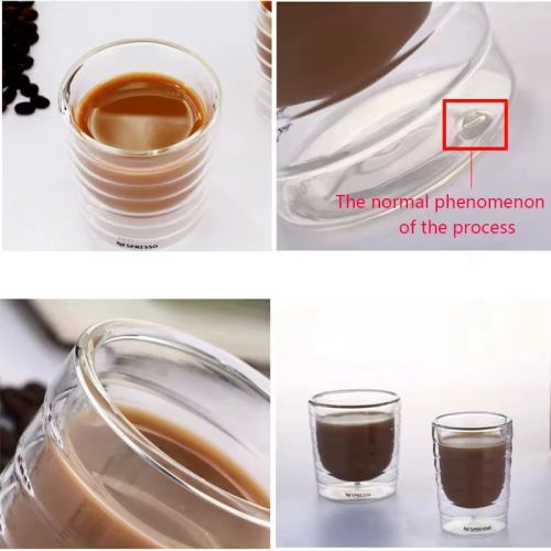 Nespresso Чаша с Двойни Стени 85 мл за Кафе Машина Еспресо Размер
