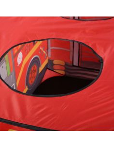 Детска Pop up палатка Пожарна кола от олекотен материал за двор и дома 2