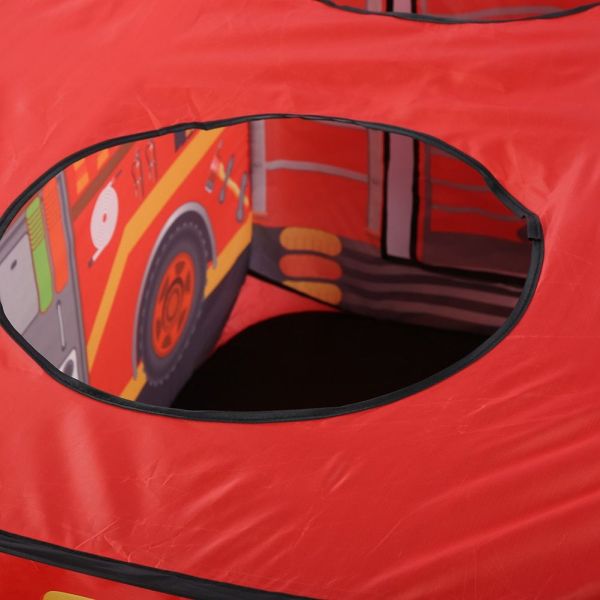 Детска Pop up палатка Пожарна кола от олекотен материал за двор и дома