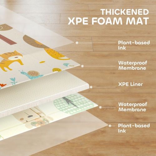 Голямо детско килимче за лазене 150x180x1 см от XPE пяна
