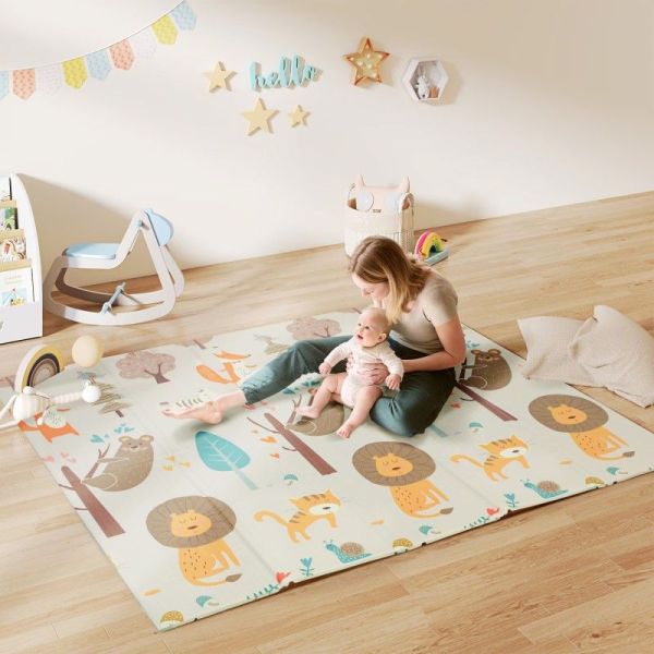 Голямо детско килимче за лазене 150x180x1 см от XPE пяна