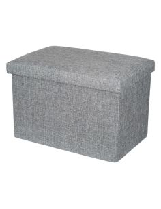 Сива табуретка ракла 45x30x30 см от здрав MDF и текстил 2