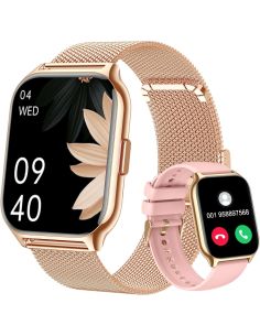 Смарт часовник с метална и силиконова каишка и IP68 водоустойчивост 2