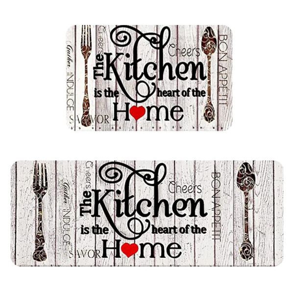 Противоплъзгащи кухненски постелки комплект с дизайн Heart of the Home