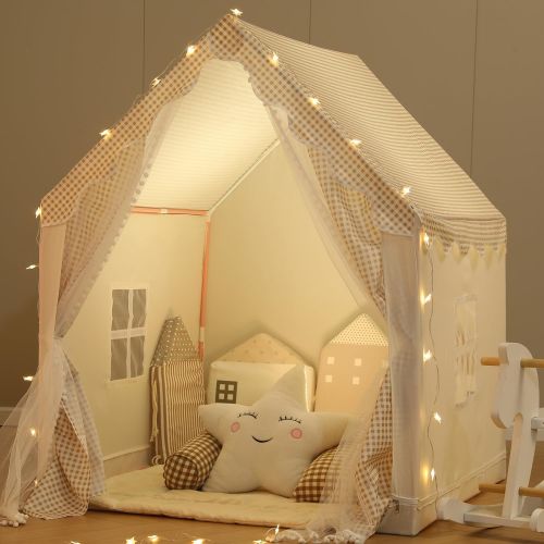 Просторна интериорна палатка за деца с висококачествен текстил