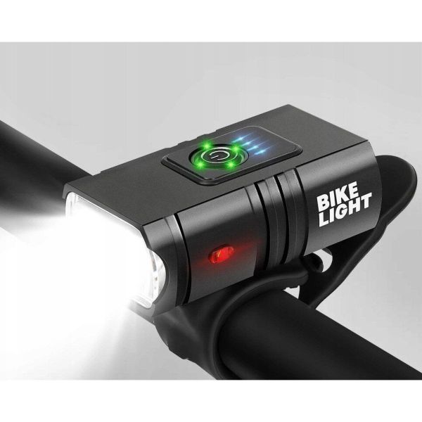 Велосипеден фар с двоен CREE XM L T6 LED диод и червен заден стоп
