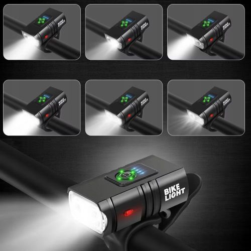 Велосипеден фар с двоен CREE XM L T6 LED диод и червен заден стоп