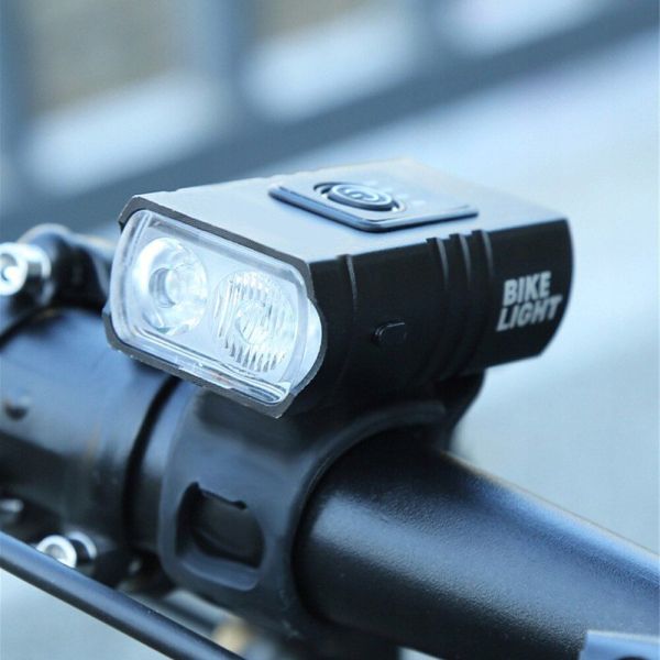 Велосипеден фар с двоен CREE XM L T6 LED диод и червен заден стоп