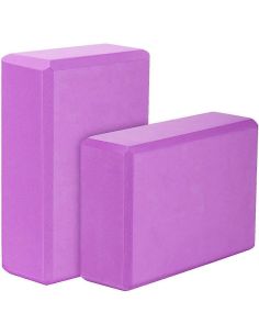 Опорно лилаво блокче за йога и гимнастика 23x15x7.5 см от EVA пяна