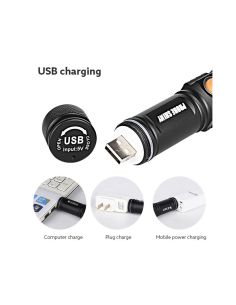 Акумулаторен LED фенер с 3 режима на работа, USB захранване