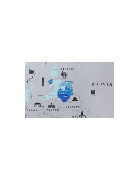 Луксозна скреч карта на Европа
