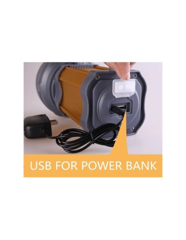 Акумулаторен фенер с мощен лед диод 20W T6 CREE