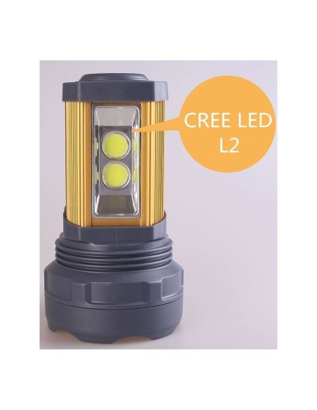 Акумулаторен фенер с мощен лед диод 20W T6 CREE