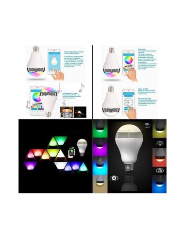 Цветна Bluetooth Smart LED Крушка с Високоговорител