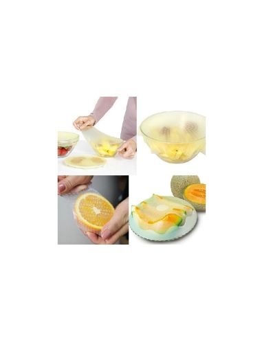 Комплект от 3 бр. силиконови капаци за съхраняване на храна Stretch and Fresh
