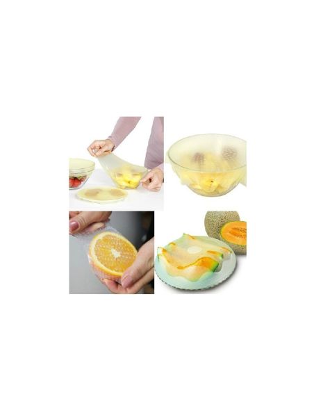 Комплект от 3 бр. силиконови капаци за съхраняване на храна Stretch and Fresh