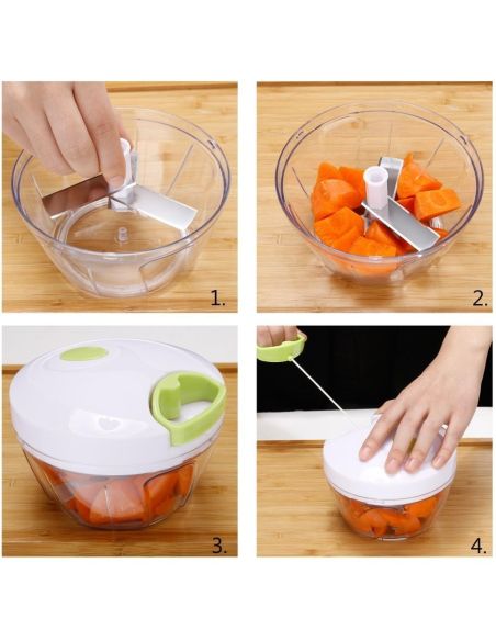 Nicer Dicer Plus Speedy Chopper - Ръчен чопър за плодове и зеленчуци