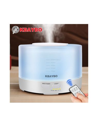 Арома дифузер за етерични масла с дистанционно управление и 7 сменящи се цвята
