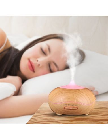 Дифузер за етерични масла светло дърво SPA 400 мл. с таймер