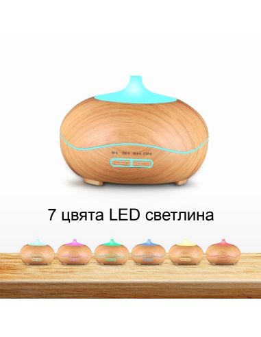 Дифузер за етерични масла светло дърво SPA 400 мл. с таймер