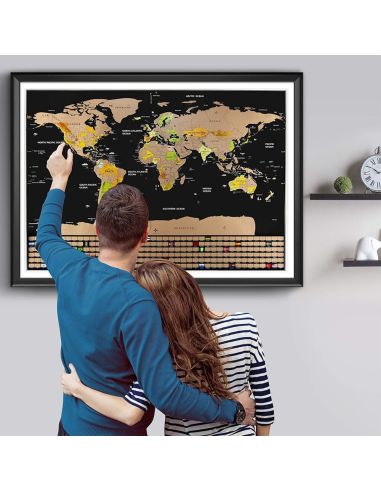 Скреч карта на света Travel Life, Знамена на държави