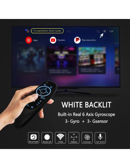 USB безжична мишка за TV BOX с гласови команди