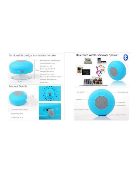 Безжична Bluetooth колонка за баня SoundBot, Водоустойчива