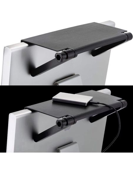 Регулиращ се рафт за поставяне върху монитор или телевизор Screen Top Shelf