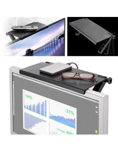 Регулиращ се рафт за поставяне върху монитор или телевизор Screen Top Shelf